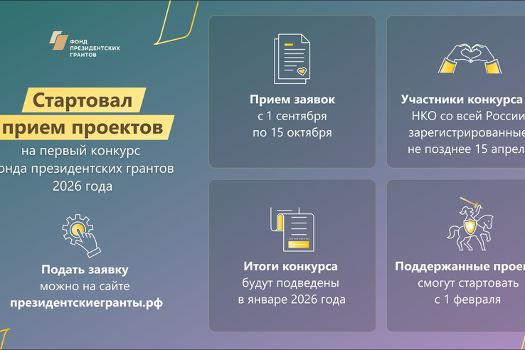 Фонд президентский грантов объявил новый конкурс для НКО